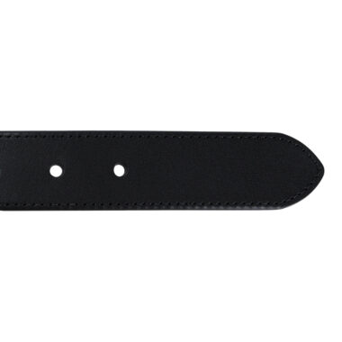 Imperial Cutten Crested Belt - Black Leather