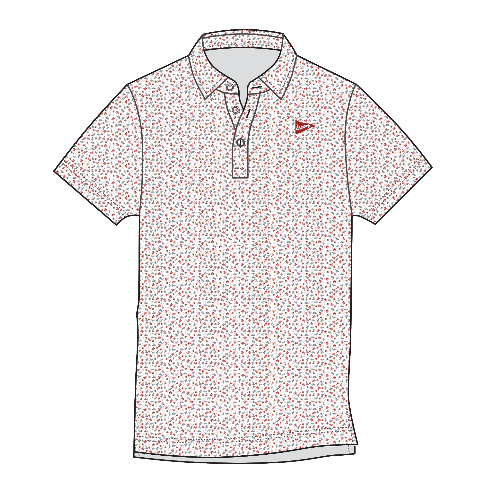 Breezy Golf Maple Relief Polo | The Golf Shop at Cutten Fields