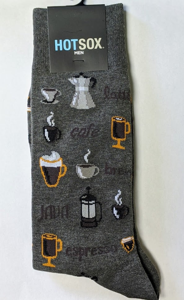 Men's Coffee Socks - Grey