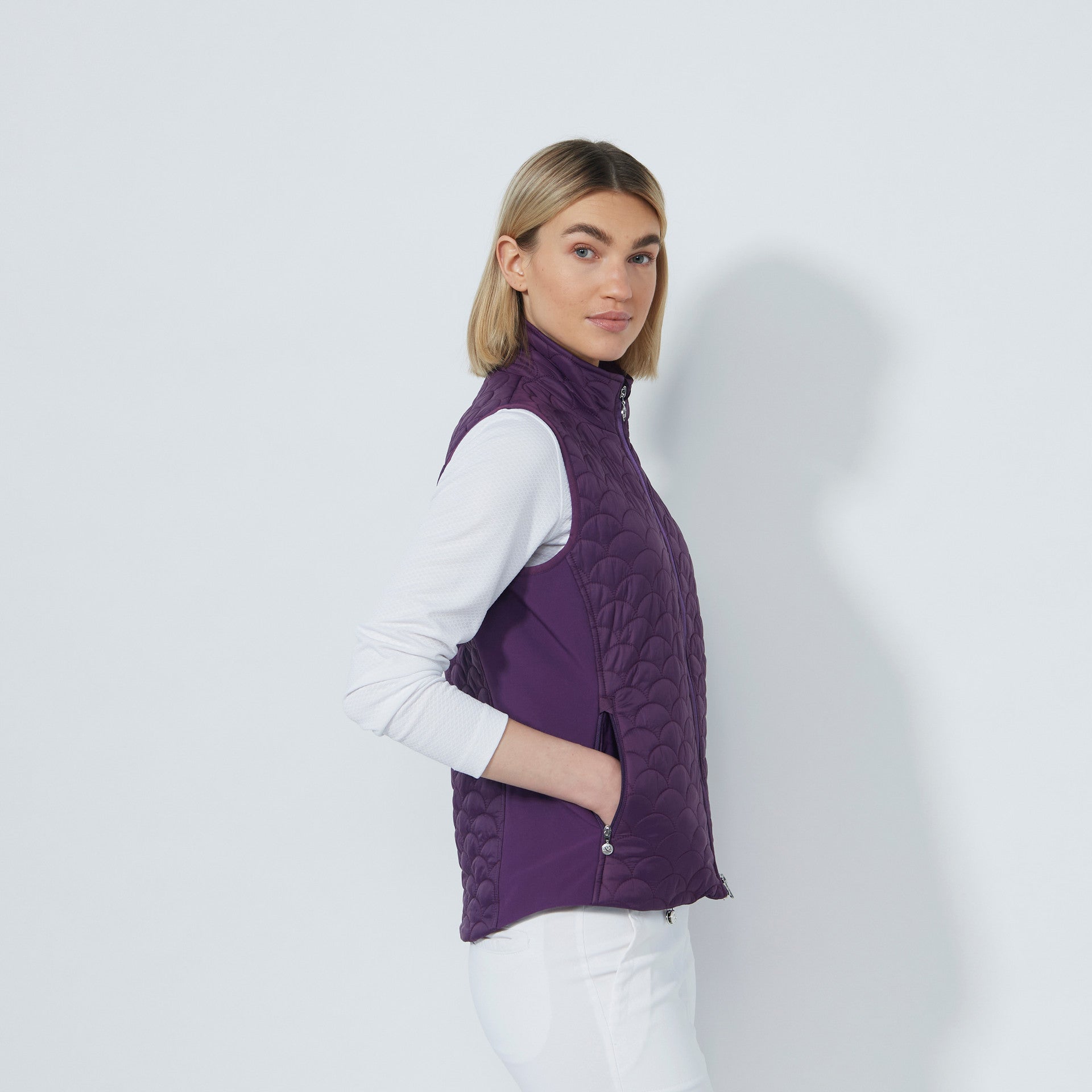 Daily Quilt Padded Vest - Dark Purple | The Golf Shop at Cutten Fields