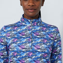 Daily Print Peached Half Neck Polo Shirt - INTERWINED-3