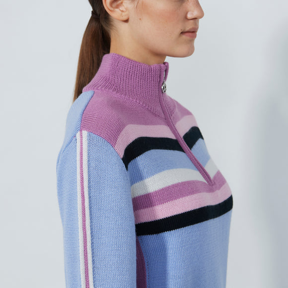 Daily Multi Striped Pullover  Unlined - BLUE HERON