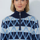 Daily Argyle Half Nack Pullover Unlined - NAVY-3