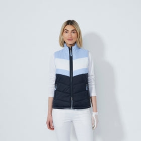 Daily Blockstriped Padded Vest - NAVY