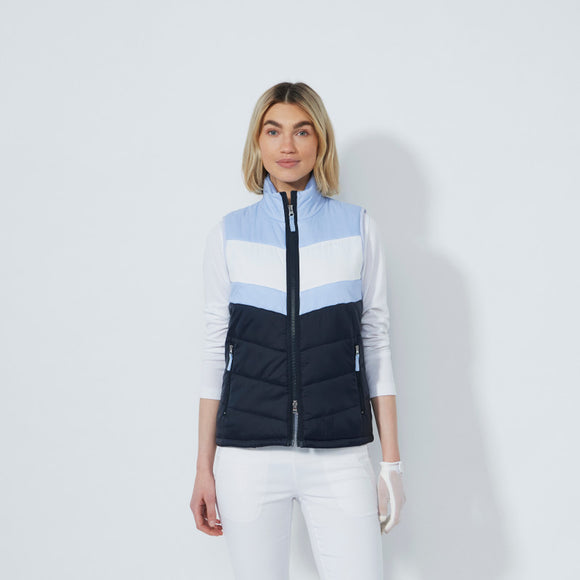 Daily Blockstriped Padded Vest - NAVY