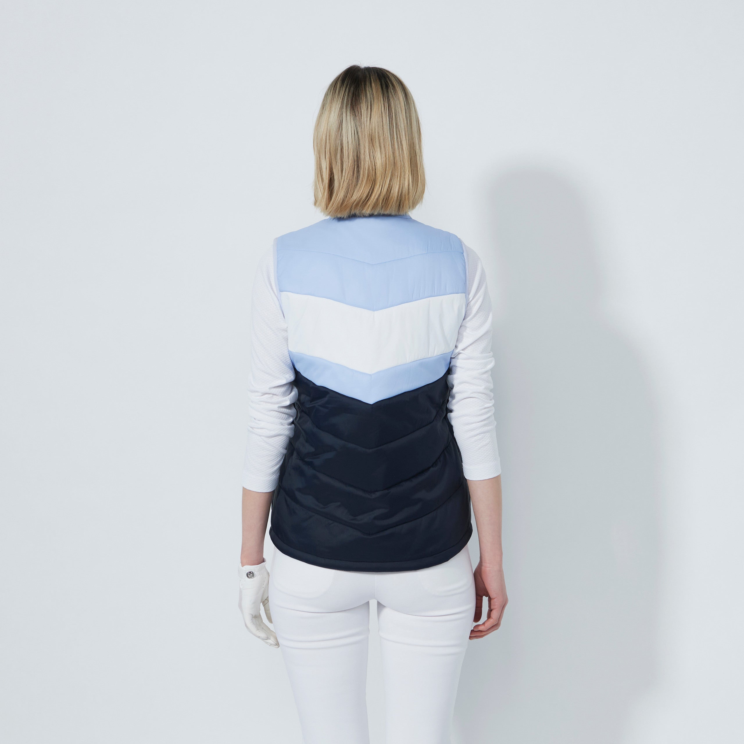 Daily Blockstriped Padded Vest - NAVY - 0