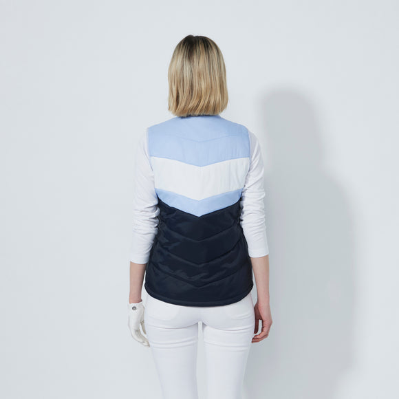 Daily Blockstriped Padded Vest - NAVY