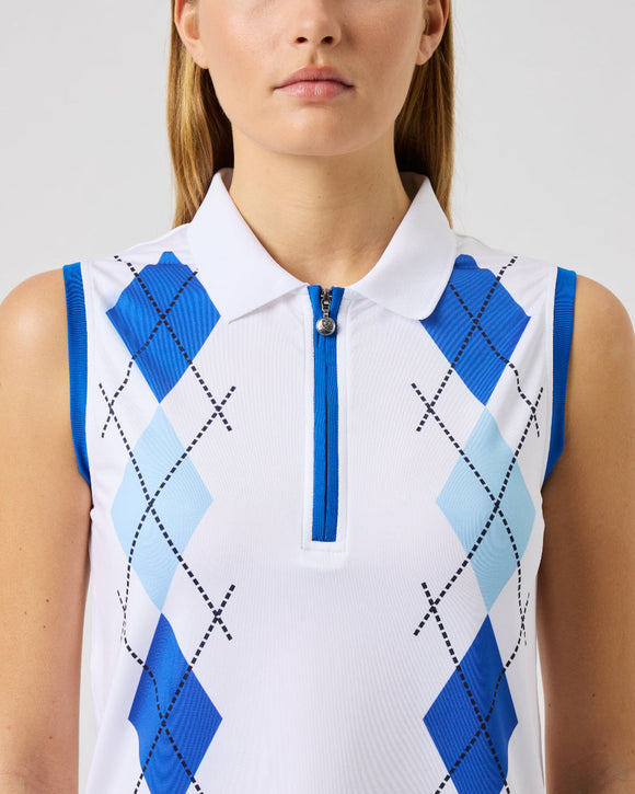 Daily Sports Argyle Sleeveless Polo