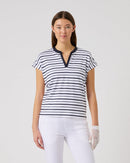 Daily Sports Striped Cap Sleeve Polo-1