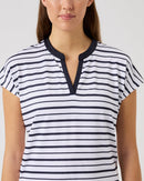 Daily Sports Striped Cap Sleeve Polo-3
