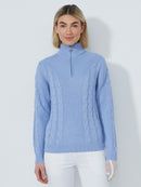 Daily Cable L/S Pullover Unlined - BLUE HERON-1