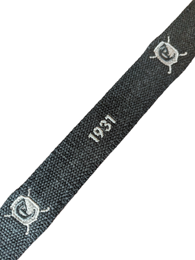 Imperial Cutten Crested Belt - Black Leather