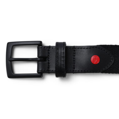Imperial Cutten Crested Belt - Black Leather