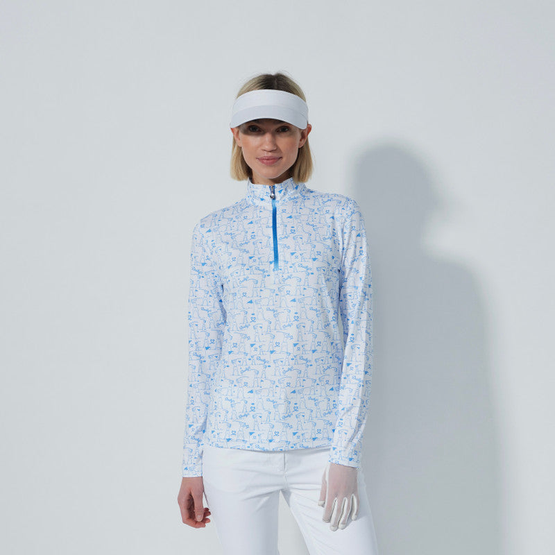 Daily Sports Tempo Half Neck Print Long Sleeve Shirt