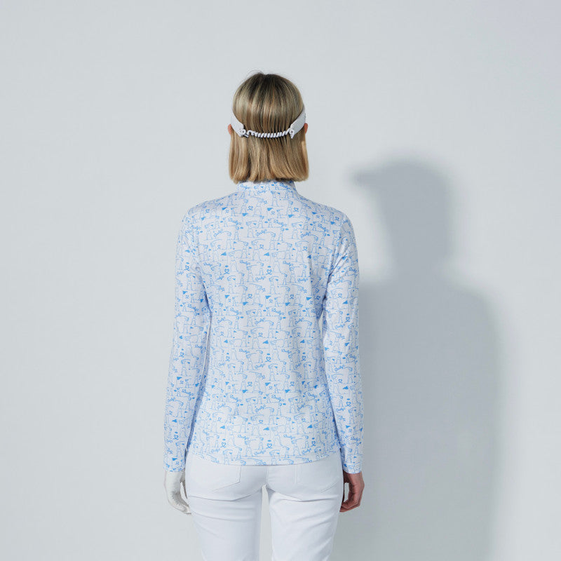 Daily Sports Tempo Half Neck Print Long Sleeve Shirt - 0