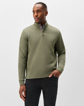 Johnnie-O Rockwells Diamond-Quilted Henley Pullover