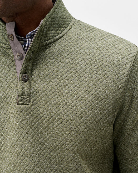 Johnnie-O Rockwells Diamond-Quilted Henley Pullover