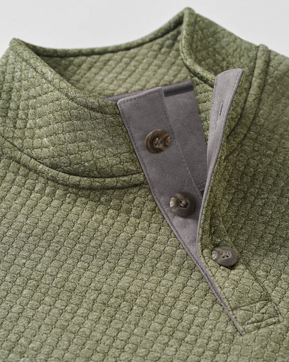 Johnnie-O Rockwells Diamond-Quilted Henley Pullover