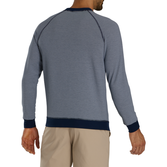 FootJoy Terry Feeder Stripe Crewneck Sweater