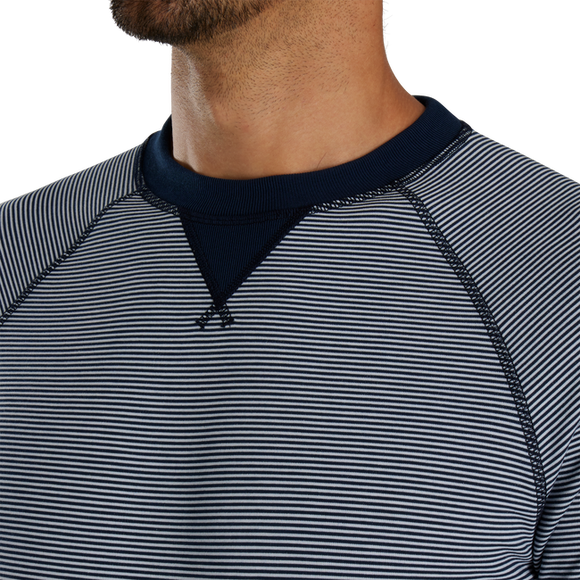 FootJoy Terry Feeder Stripe Crewneck Sweater