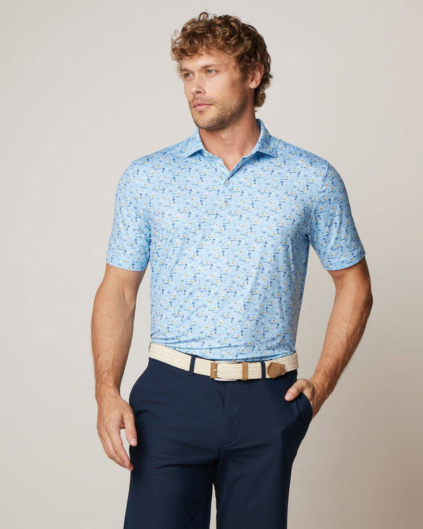 Johnnie-O Air Mail Printed Featherweight Performance Polo