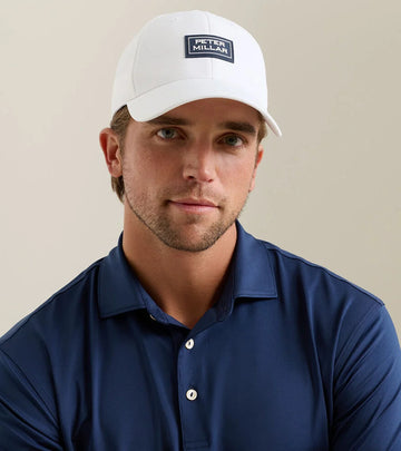 Peter Millar Pursuit Perfromance Stacked Logo Hat - 0