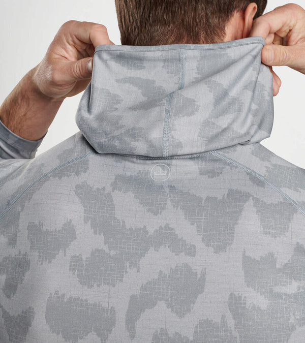 Peter Millar Aurora Windowpane Camo Performance T-Shirt Hoodie