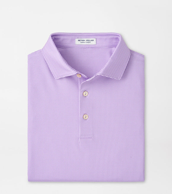 Peter Millar Gingham Performance Jersey Polo