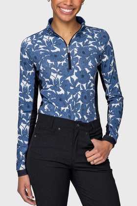 Kastel Ladies Long Sleeve 1/4 Zip Sun Shirt