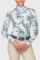 Kastel Ladies Botanical Long Sleeve 1/4 Zip Sun Shirt-1