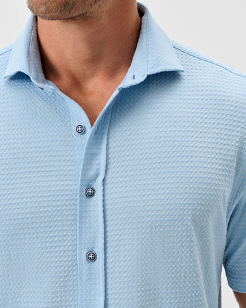 Johnnie-O Surfsucker Short Sleeve Button Down - 0