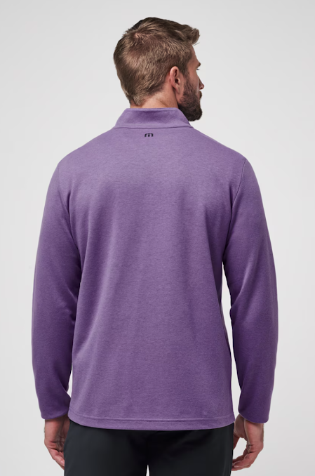 Travis Mathew Upgraded Striped Quarter-Zip Pullover