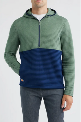 Johnnie-O Werner Rib Colorblock Hoodie