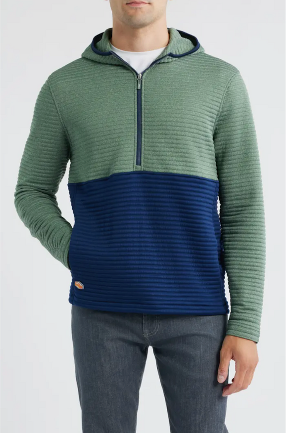 Johnnie-O Werner Rib Colorblock Hoodie