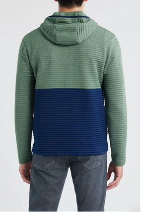 Johnnie-O Werner Rib Colorblock Hoodie - 0