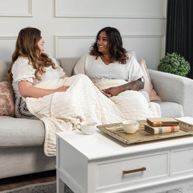 Kanata Cable Knit Sherpa Throw Blanket with Crested Patch - 0