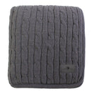 Kanata Cable Knit Sherpa Throw Blanket with Crested Patch-1