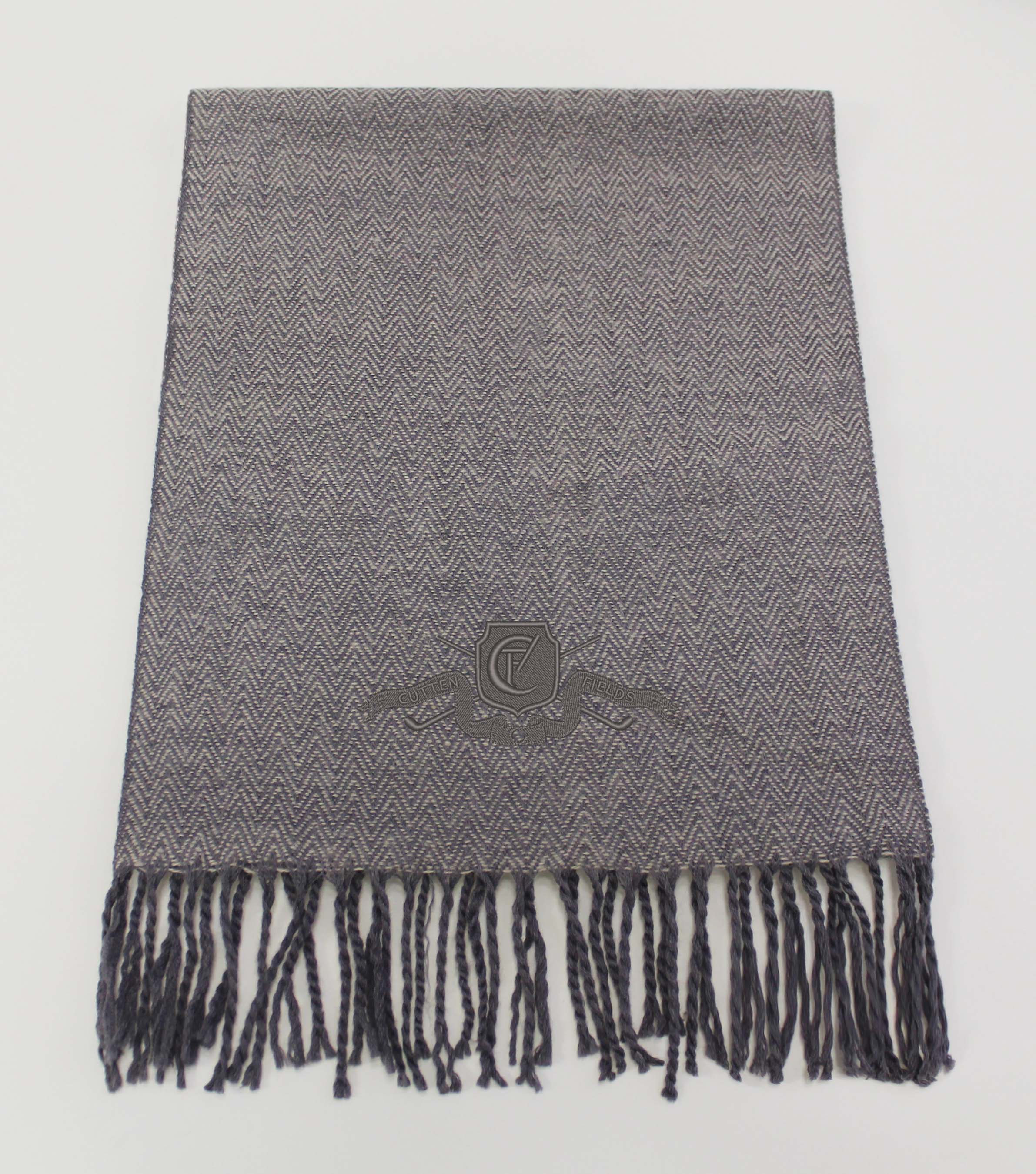 Kanata Herringbone Lambswool Scarf with Cutten Crest