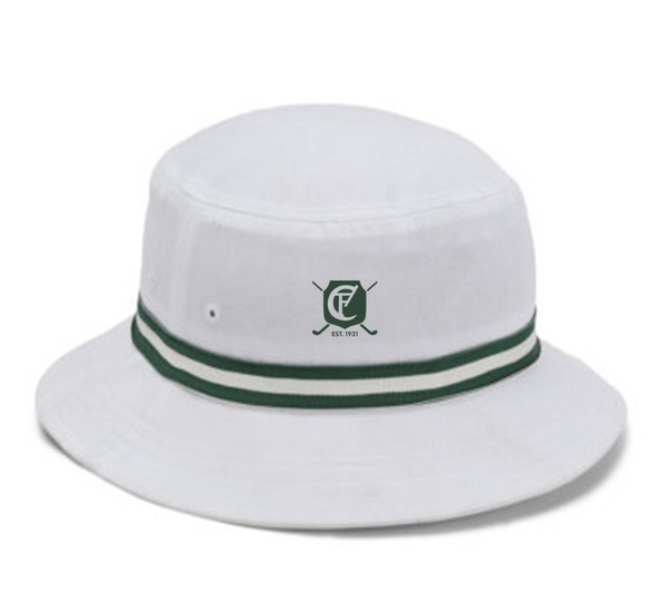 Imperial Oxford Bucket Hat Dark Green Stripe / XL
