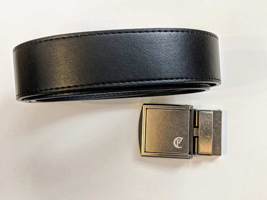 Wide Slide Belt With Cutten CF Etching